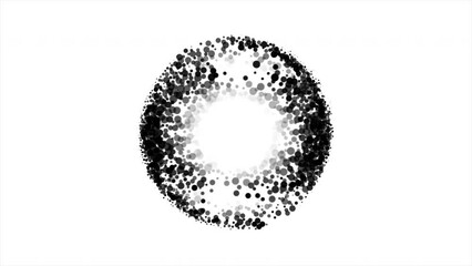 Wall Mural - Abstract Background White And Black Bubbling Circles 25