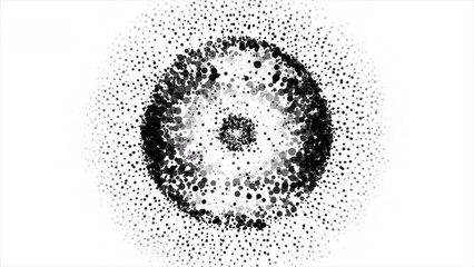 Wall Mural - Abstract Background White And Black Bubbling Circles 12