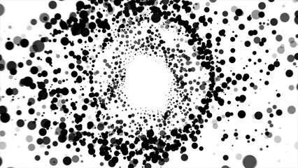 Wall Mural - Abstract Background White And Black Bubbling Circles 13