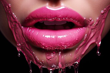 Female seduction lush lips and gloss