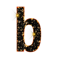 Poster - Sparkling bokeh alphabet letters from A to Z, isolated on transparent background, lowercase. This is a part of a set which also includes numbers, symbols, and frames