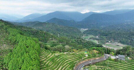 Poster - Top view of the mountain in Nantou  of Taiwan