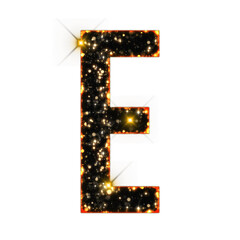 Aufkleber - Sparkling bokeh alphabet letters from A to Z, isolated on transparent background, uppercase. This is a part of a set which also includes numbers, symbols, and frames