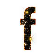 Aufkleber - Sparkling bokeh alphabet letters from A to Z, isolated on transparent background, lowercase. This is a part of a set which also includes numbers, symbols, and frames