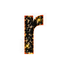 Poster - Sparkling bokeh alphabet letters from A to Z, isolated on transparent background, lowercase. This is a part of a set which also includes numbers, symbols, and frames