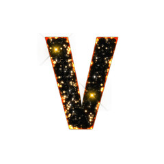 Poster - Sparkling bokeh alphabet letters from A to Z, isolated on transparent background, lowercase. This is a part of a set which also includes numbers, symbols, and frames