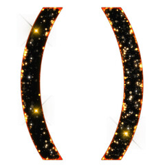 Poster - Sparkling bokeh parentheses symbol isolated on transparent background. This is a part of a set which also includes letters, numbers, shapes, and frames