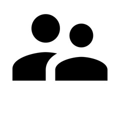 Poster - A large group symbol in the center. Isolated black symbol