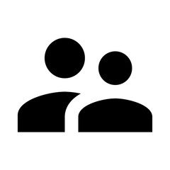 Poster - A large group symbol in the center. Isolated black symbol
