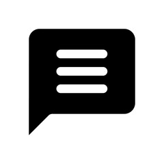 Poster - A large chat symbol in the center. Isolated black symbol
