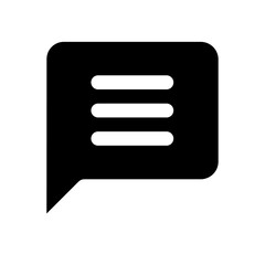 Poster - A large chat symbol in the center. Isolated black symbol
