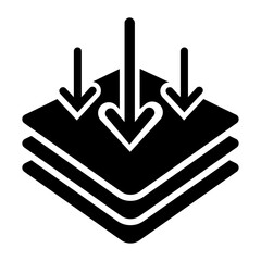 Poster - A large absorbent symbol in the center. Isolated black symbol