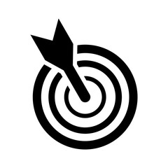 Poster - A large goal symbol in the center. Isolated black symbol