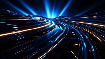 An abstract picture of flowing light. AI generated