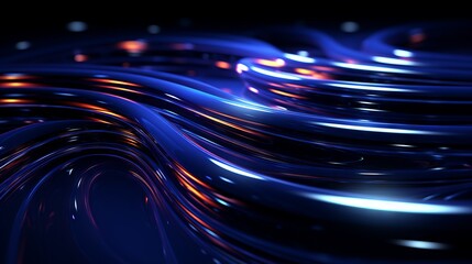 An abstract picture of flowing light. AI generated