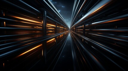 An abstract picture of flowing light. AI generated
