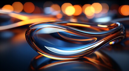An abstract picture of flowing light. AI generated
