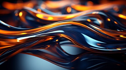 An abstract picture of flowing light. AI generated
