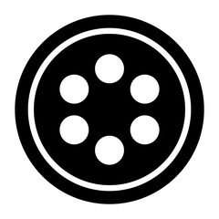 Poster - A large optic cable symbol in the center. Isolated black symbol