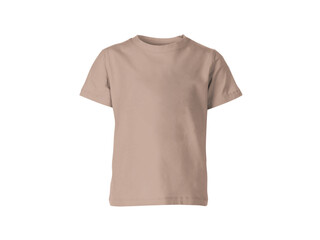Wall Mural - the isolated sand beige colour blank fashion tee front mockup template