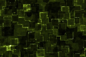 Poster - modern design lime hi-tech computer glow digitally drawn backdrop illustration