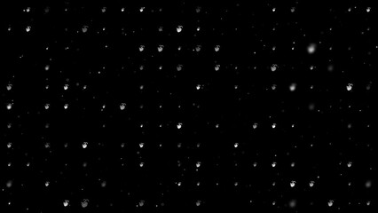 Poster - Template animation of evenly spaced washing hands symbols of different sizes and opacity. Animation of transparency and size. Seamless looped 4k animation on black background with stars