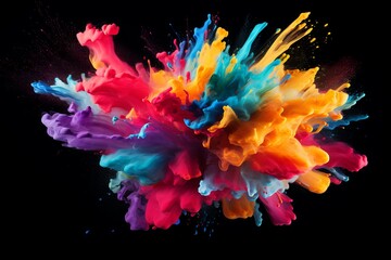 Wall Mural - colorful paint explosion