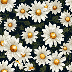 Wall Mural - Daisy Garden Treasures Floral Elegance
