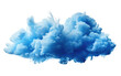 Stunning Blue Cloud Isolated on Transparent Background PNG.