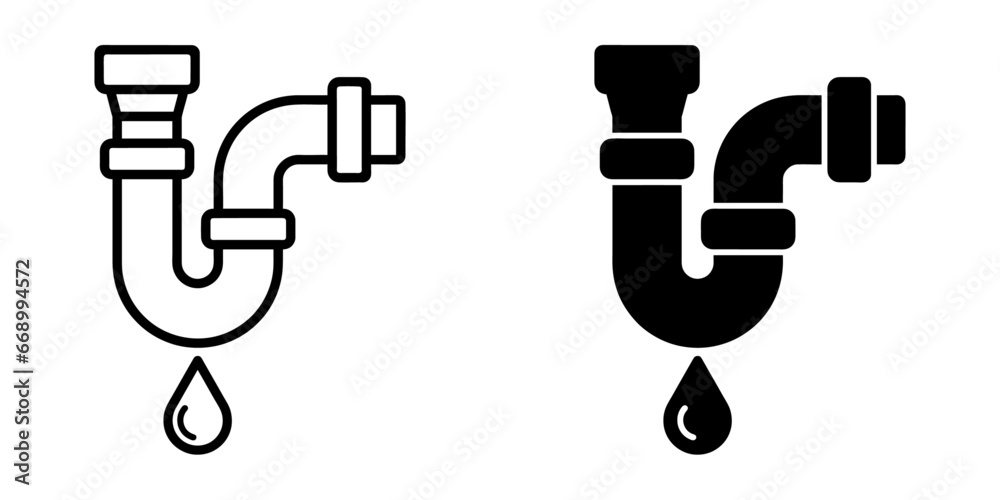 ofvs487 OutlineFilledVectorSign ofvs - dripping sink pipe vector icon ...