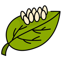 Sticker - eggs line icon