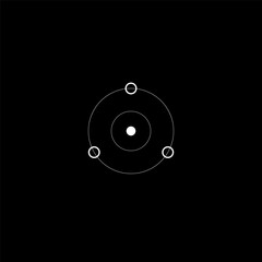 Poster - Cyberpunk style circle target. Futuristic GUI circle target, tech aim, sight, HUD reticle, cyberpunk aesthetics, futuristic interface. Cyber military style design element.