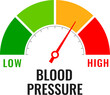 Blood pressure meter, vector gauge illustration