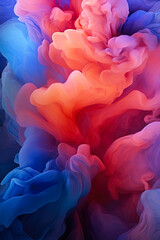 Wall Mural - Colorful Volumetric Smoky Abstract Background	