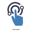 Interaction and user accessibility icon concept