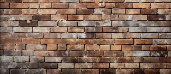 Canvas Print - Texture and background of a weathered brick wall made of concrete blocks