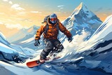 snowboard illustration