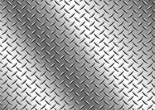 Stainless Steel Texture Metallic, Diamond Pattern Metal Sheet Texture Background.
