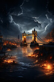 Fototapeta Londyn - London Bridge by night