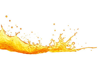 Wall Mural - Orange juice splash isolated on a transparent background, juice splash Mango, pineapple, papaya. Generative AI