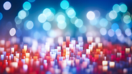 Canvas Print - beautiful defocused lights bokeh abstract background
