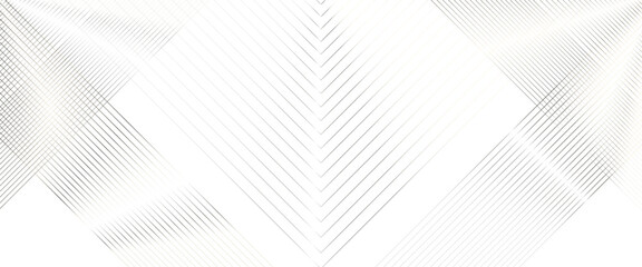 Poster - White geometric abstract transparent background overlap layer on bright space with lines effect decoration and line stripes curve abstract presentation background.