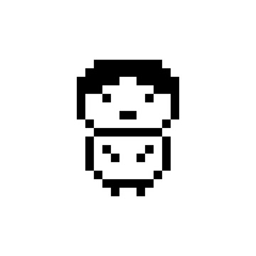 ドット絵のキャラ(男_センター分け)