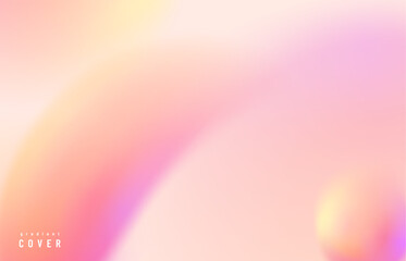 Fototapete - Abstract gradient vector background. Minimal pattern banner with 3d