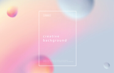 Poster - Abstract gradient vector background. Minimal pattern banner with 3d