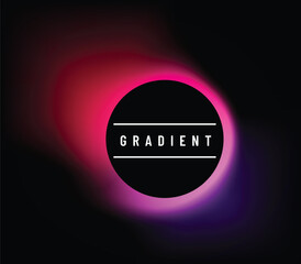 Fototapete - Round gradient vector background. Circle light banner with gradient