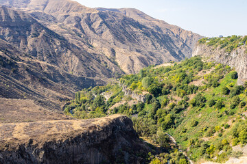 Poster - Azat River gorge in Gegham mountains of Armenia near Garni village on sunny autumn day