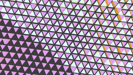 Poster - Background of dynamic triangles. Footage for video editing or intro. Rendering animation.