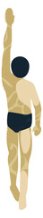 Poster - Swimming sport man top view. Athlete character