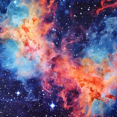 Wall Mural - the cosmos filled with countless stars background